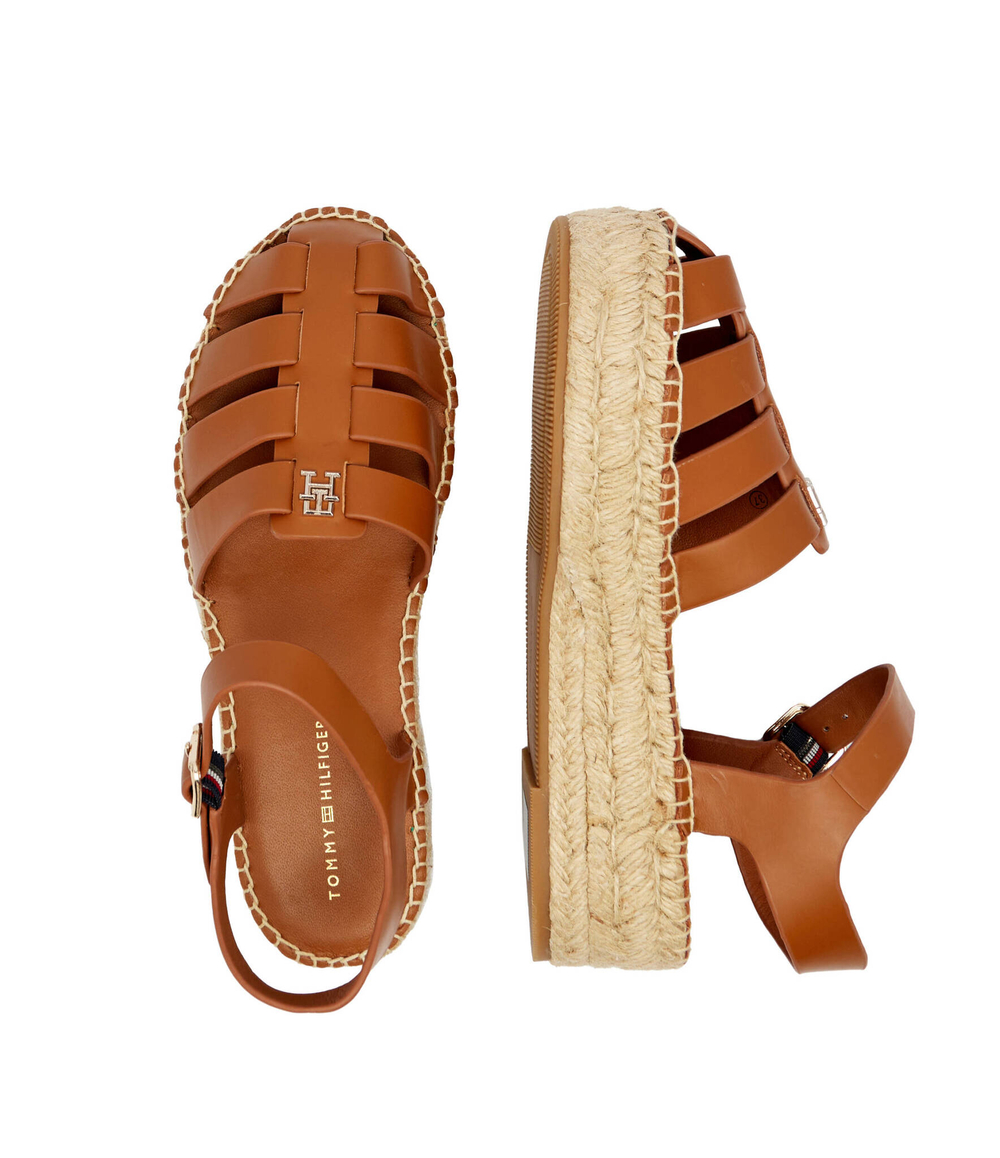 Кожаные босоножки Tommy Hilfiger - коричневый(FW0FW07743)