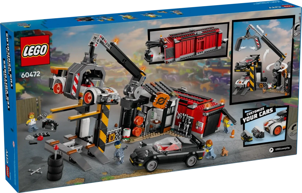 Констуктор LEGO City 60472 Свалка металлолома с автомобилями