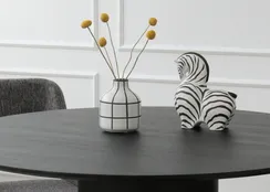 Стол обеденный Type D 90 см основание D 39 см (черный)