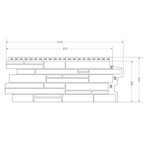 Панель фасадная Grand Line Classic Скала песочная 1110х410 мм