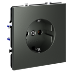 Розетка встраиваемая VOLTUM S70 с заземлением 16А, (титан)