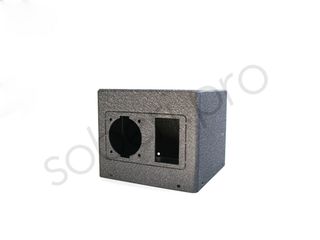 126 х 126 х В106 мм корпус для сборки сетевого фильтра или понижающего трансформатора, силовая розетка Schuko