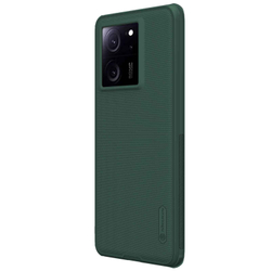 Противоударный чехол зеленого цвета (Deep Green) от Nillkin для Xiaomi 13T, 13T Pro и Redmi K60 Ultra, серия Super Frosted Shield Pro