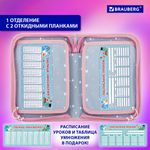 Пенал BRAUBERG, 1 отделение, 2 откидные планки, полиэстер, 21х14 см, "Anime friends", 272319