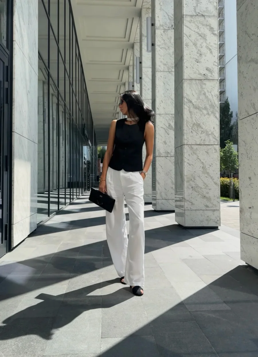 Брюки relaxed fit, Белый