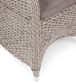 "Равенна" плетеное кресло из искусственного ротанга (гиацинт), цвет серый