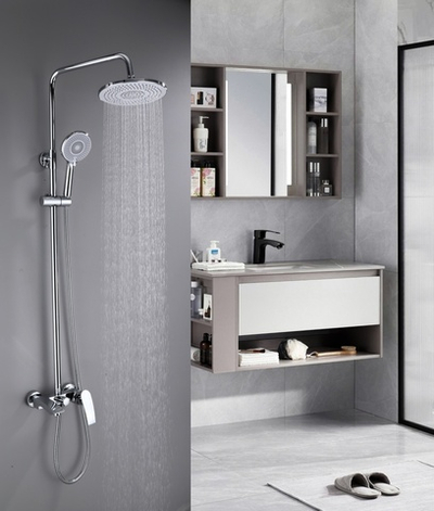 33009 Однорукий душевой релинг (ХРОМ)  HANSEN  (5/1шт)