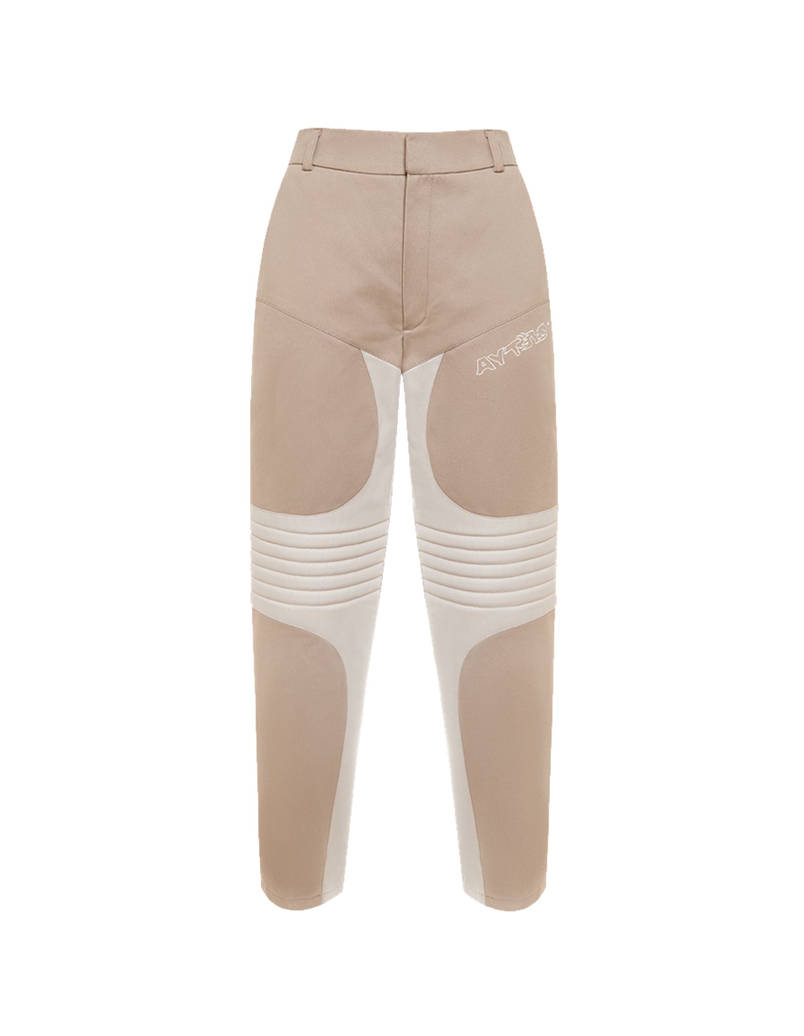 Beige Ivory Moto Pants