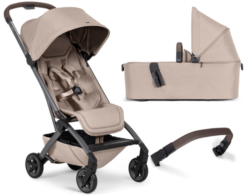 Коляска 2 в 1 Joolz Aer 2 с бампером Sandy Taupe/Mid Brown Carbon