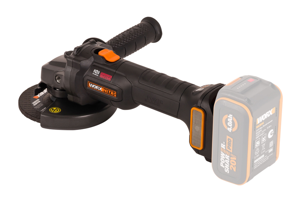 Угловая шлифмашина бесщёточная аккумуляторная WORX WX814.9
