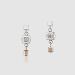 Серьги Coeur de Lion Silver-Rosegold 5037/21-1723