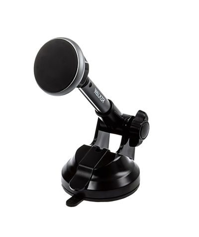 Автодержатель WALKER CX-015 PREMIUM телескопический магнитный с присоской, черно-серый