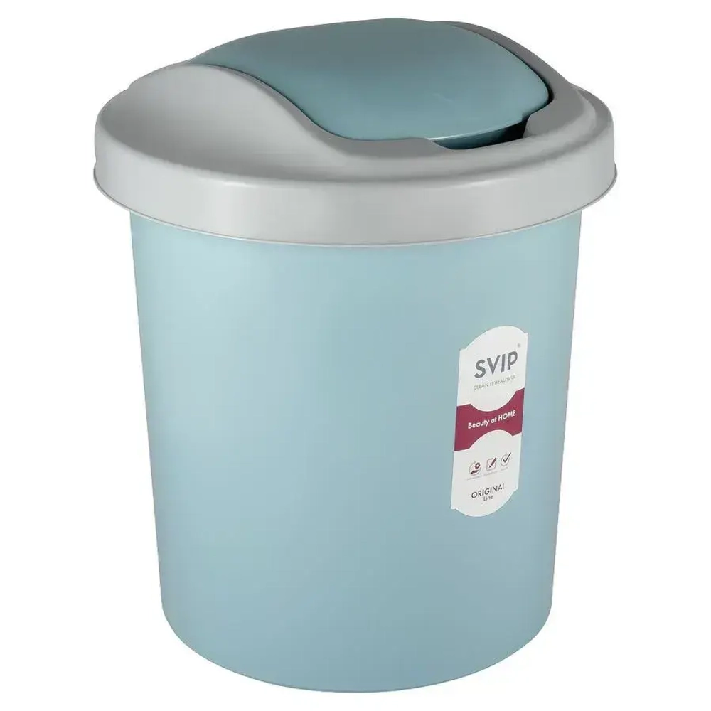 Контейнер для мусора Ориджинал 12 л небесный (комплект 8 шт)