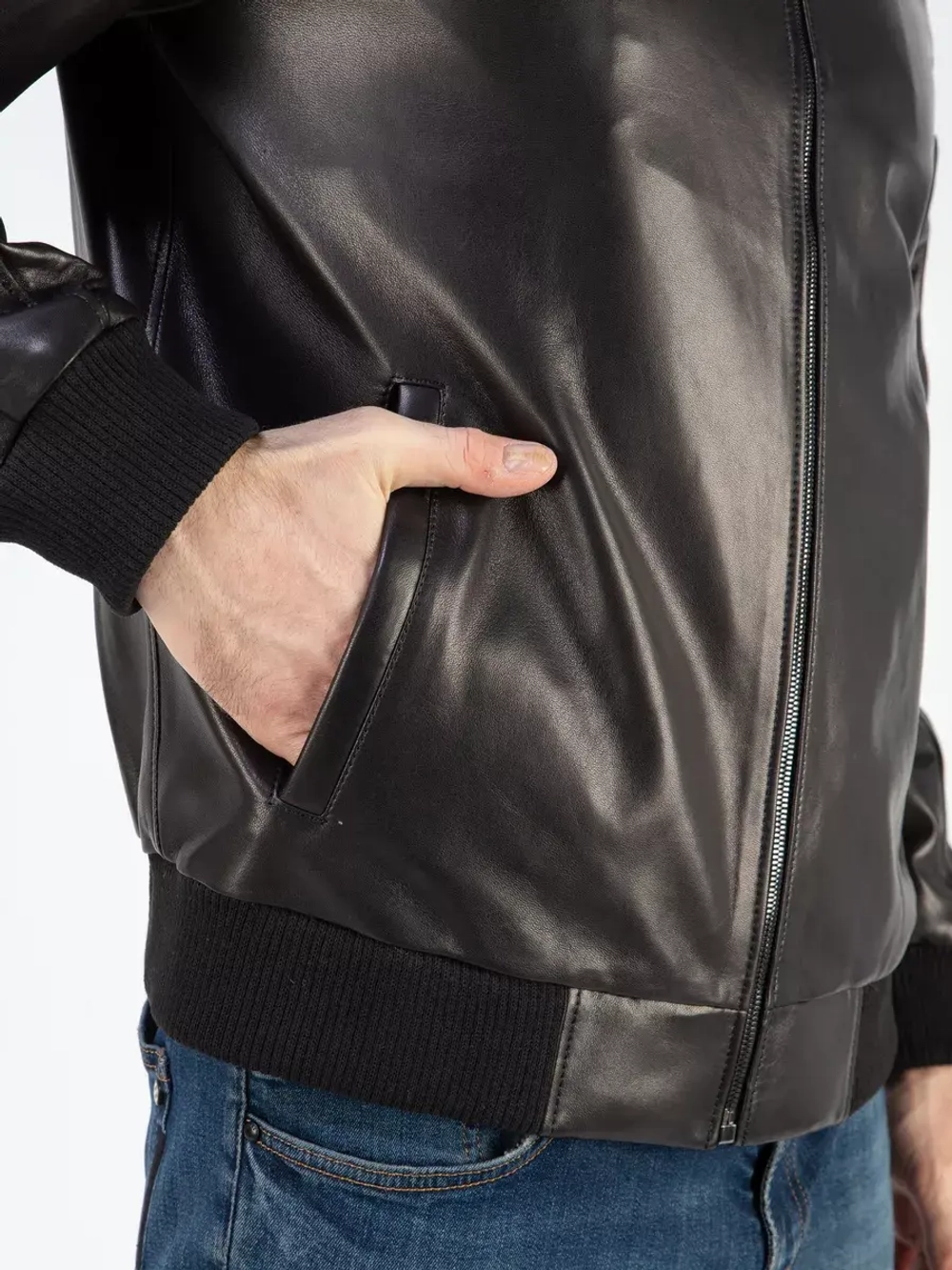 Кожаная куртка демисезонная Турция бомбер