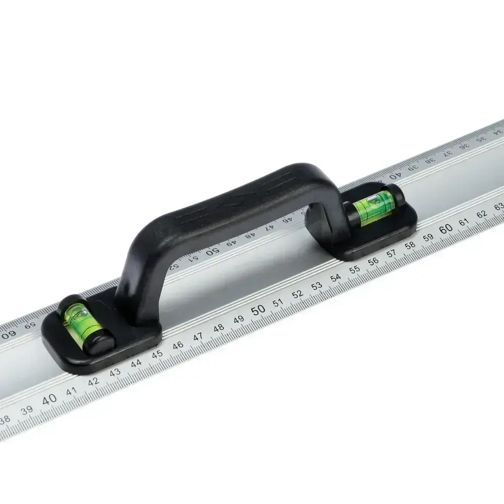 Линейка-уровень Тундра, металлическая, пластиковая ручка, 2 глазка, 1000 мм