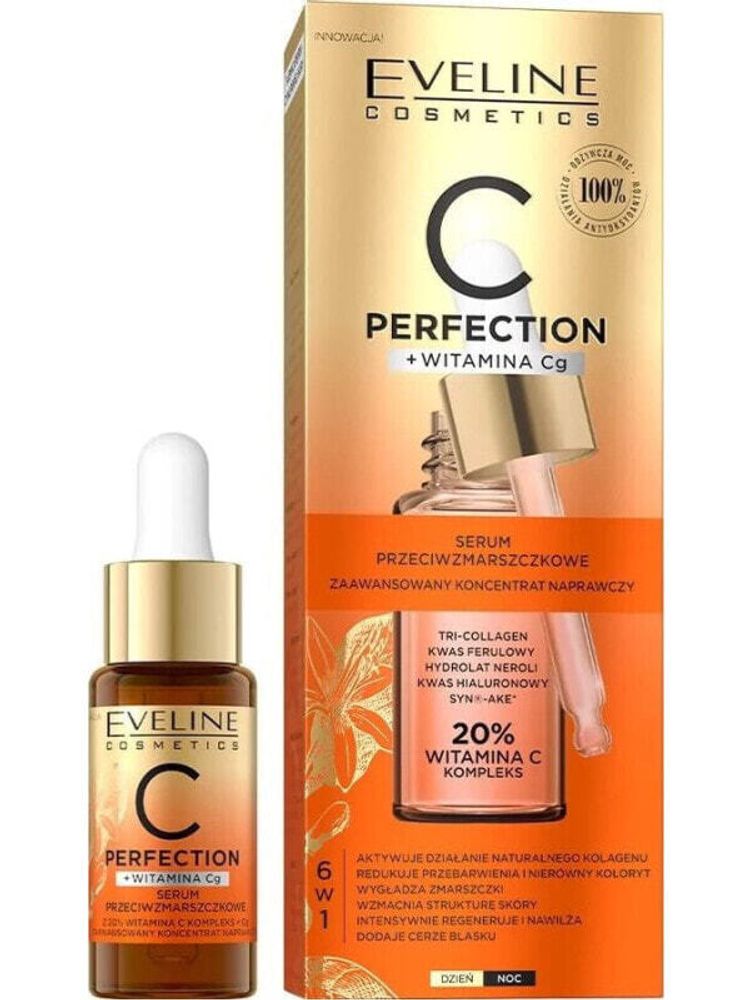 Сыворотки, ампулы и масла Eveline EVELINE C Perfection SERUM PRZECIWZMARSZCZKOWE 20% witaminy C