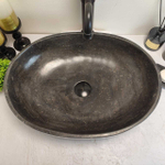 Раковина из мрамора Oval Black OM-60701 52*38*14