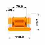 Надувная лестница для бассейна из ПВХ с бассейном, оранжевый, 1.82*1.1*0.87 м