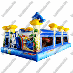 Надувной батут "Белый мишка" 7*5*2.7 м