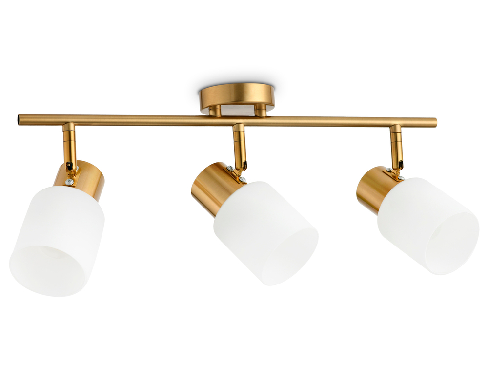 TR3972/3 BS/FR латунь/белый матовый  E27*3 max 40W 460*80*140