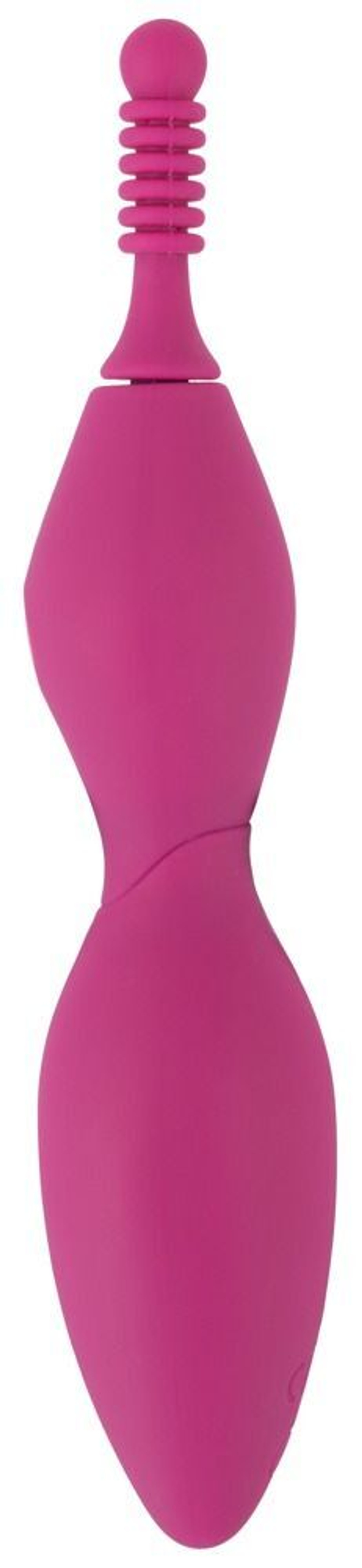 Ярко-розовый клиторальный вибратор с 3 насадками Spot Vibrator with 3 Tips - 17,9 см. (Цвет: ярко-розовый)