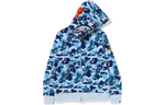 A Bathing Ape Abc Camo Shark Ponr Full Zip Худи синий