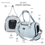 111 Сумка авиа "Фаворит" , джинсовая / сумка-переноска для САМОЛЕТА Puppy Angel / DENIM "Herringbone Travel Carrier"