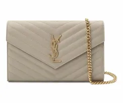 Сумка Saint Laurent Monogram Envelope бежевый