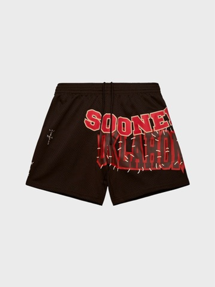 Шорты Cactus Jack Travis Scott x Mitchell & Ness University Of Oklahoma Basketball Brown