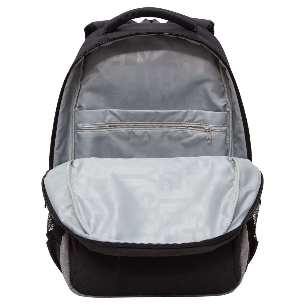 Рюкзак Grizzly, 32*45*23см, 2 отделения, 4 кармана, анатомическая спинка, черный-серый