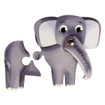 Подвижный пазл 8эл. "Игры со зверятами" 9896376 (Лесная мастерская)