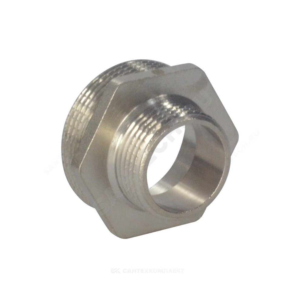 Ниппель латунь никель переходной Ду 25х20 (1"х3/4") НР SantechSystems