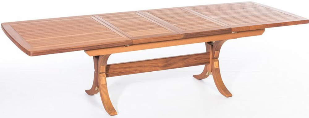 LOTUS Стол обеденный деревянный раздвижной, массив ироко