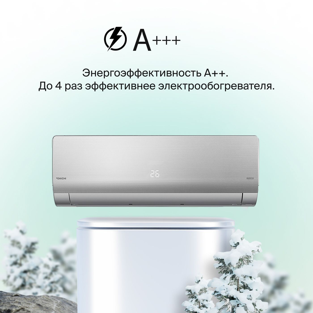 Тепловой насос инверторный Daichi UNIque UNI25AVQS1R/UNI25FVS1R, для помещения до 25 кв.м.
