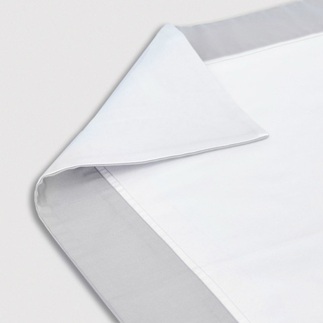 Постельное белье 2 спальное евро макси Сlaire&Caroll Frame белое с серым