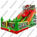 Детский надувной батут-горка "Зов тигра", размер 10*5*7 м