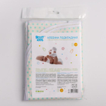 6853743 Клеёнка-наматрасник с резинками-держателями. С рисунком «Бирюзовый горошек»