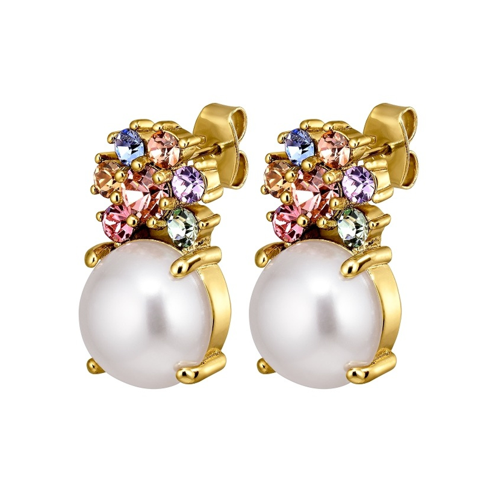 Серьги Dyrberg Kern BECKIA SG PASTEL MULTI / WHITE PEARL 460069
