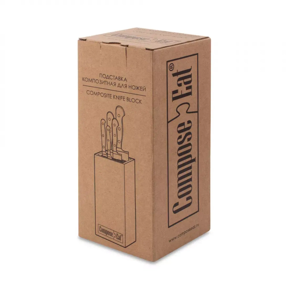 Подставка для кухонных ножей 10х10х23см ComposeEat Everyday дуб натуральный