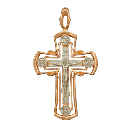 Крест из серебра/Позолота,Родий