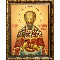 Михаил Попов священномученик пресвитер. Икона на холсте.