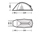 Палатка Naturehike Cloud Up Base 1-местная, алюминиевый каркас, оранжевая, CNK2450WS032-1WBOR