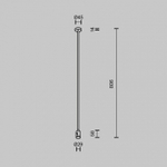 Основание на штанге Maytoni Accessories for tracks Flarity TRA159C-SL1-BS