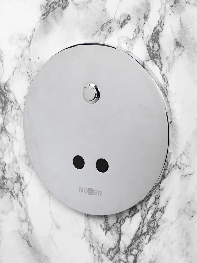 Смыв сенсорный/с кнопкой встраиваемый для унитаза алюминий NOFER 07292.B глянцевый