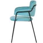 Стул Bradex Home Napoli светло-бирюзовый с чёрными ножками