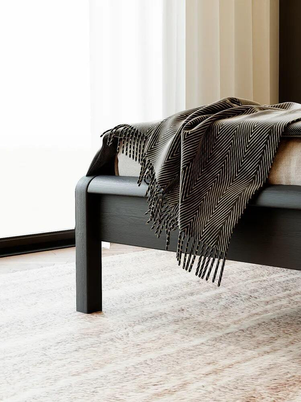 Кровать 160х200 Мадейра, двуспальная, деревянная из натуральной сосны, серая