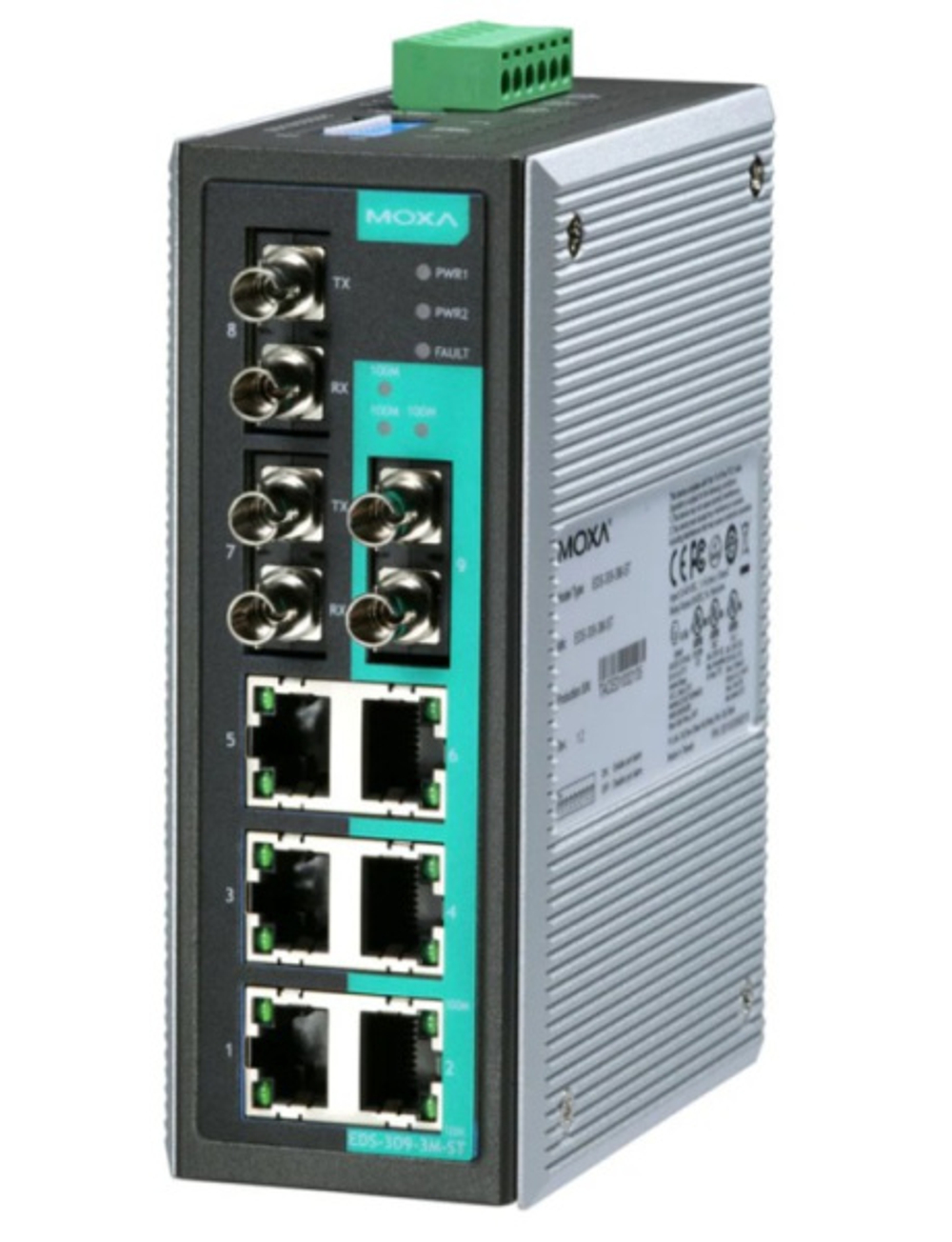 Коммутатор неуправляемый MOXA EDS-309-3M-ST-T