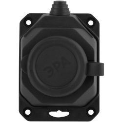 Колодка ЭРА K-1e-B-IP44 каучуковая с заземлением 1 розетка 16A IP44 черная | Колодки