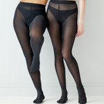 Эко-колготки без рисунка (Размер: S-M) (Цвет: черный)