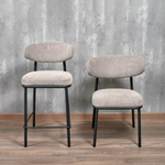 Стул Lucas 2 латте шенилл с чёрными ножками